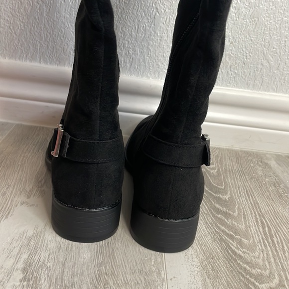 NIB American Rag Darra Black Micro Fabric Suede Tall Riding Boots - Picture 4 of 7